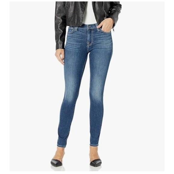 7 For All Mankind Jeans Women's Size 26x27 Gwenevere Skinny Mid Rise Med Wash - Picture 1 of 10